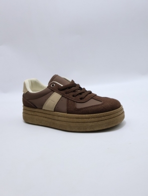 Buty sportowe damskie na płaskim (36-41) 7590 BROWN