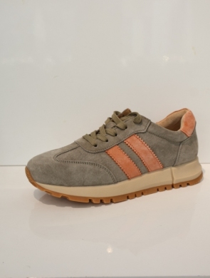 Buty sportowe damskie na płaskim (36-41) GD-LX-1080C KHAKI/ORAN
