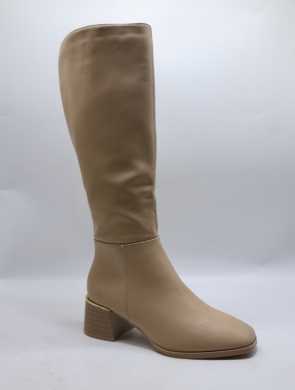 Kozaki damskie ocieplane na obcasie (36-41) JW181 BEIGE