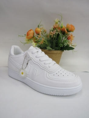 Buty sportowe damskie na płaskim (36-41) 4854 WHITE