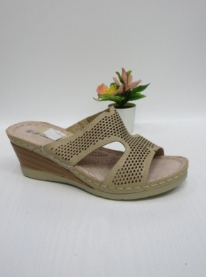 Klapki damskie na koturnie (36-41) Q5916 BEIGE
