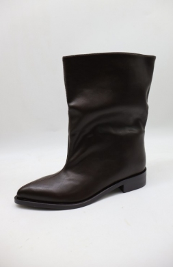 Botki damskie na płaskim (36-41) 348 BROWN