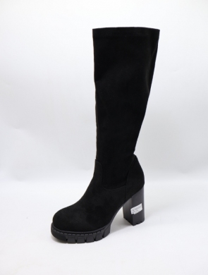 Kozaki damskie na obcasie (36-41) 5860-1 BLACK