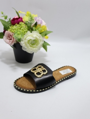 Klapki damskie na płaskim (36-41) DM100 BLACK