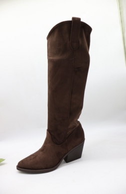 Kozaki damskie na obcasie (36-41) 52222 BROWN