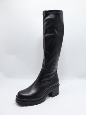 Kozaki damskie na obcasie (36-41) QT07-10 BLACK