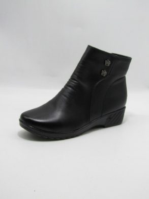 Botki damskie ocieplane na płaskim (37-42) 427-7 BLACK