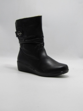 Kozaki damskie ocieplane na płaskim (37-42) 7172 BLACK