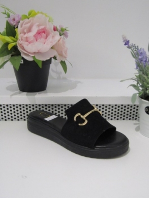 Klapki damskie na płaskim (36-41) 9203 BLACK