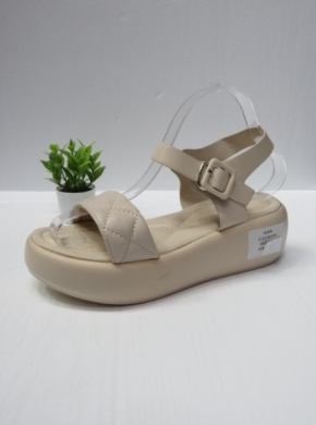 Sandały damskie na koturnie (36-41) 0-110 BEIGE