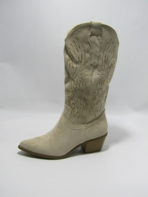 Kozaki damskie na obcasie (36-41) 587 BEIGE