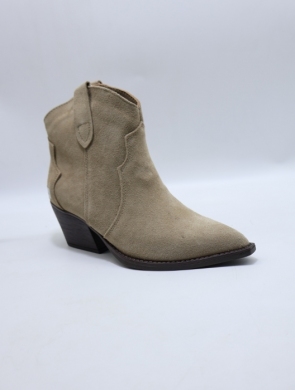 Botki damskie na obcasie (36-41) 6338A BEIGE