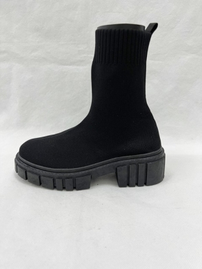 Botki damskie na płaskim (36-41) PC162 BLACK