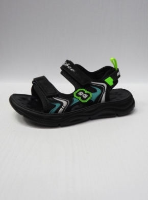 Sandały chłopięce (32-37) ZC70-14 BLACK/GREEN