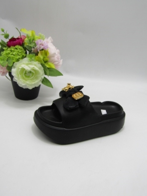 Klapki damskie na płaskim (36-41) LU029 BLACK