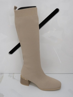 Kozaki damskie na obcasie (36-41) RXJ200 BEIGE