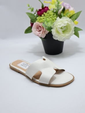 Klapki damskie na płaskim (36-41) LFE8835 WHITE