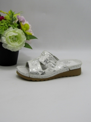 Klapki damskie na płaskim (36-41) 7AA2304 SILVER