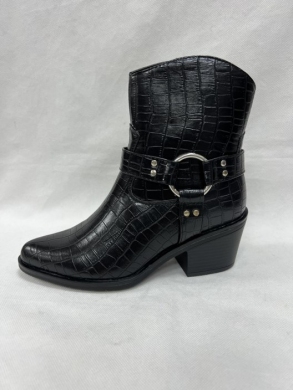 Botki damskie ocieplane na obcasie (36-41) H5990 BLACK