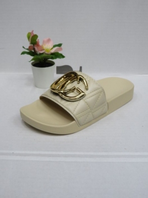 Klapki damskie na płaskim (37-41) 3308-3 BEIGE