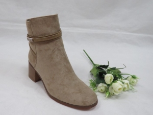 Botki damskie ocieplane na obcasie (36-41) DA75 KHAKI