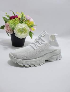 Buty sportowe damskie na płaskim (36-41) CWB11 WHITE