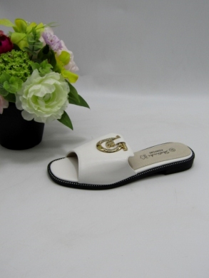 Klapki damskie na płaskim (36-41) 0635 WHITE