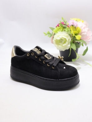 Buty sportowe damskie na płaskim (36-41) 9163 NOIR