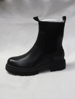 Botki damskie ocieplane na płaskim (36-41) C806 BLACK
