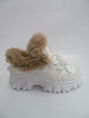 Sneakersy damskie ocieplane niskie (36-41) 217 WHITE