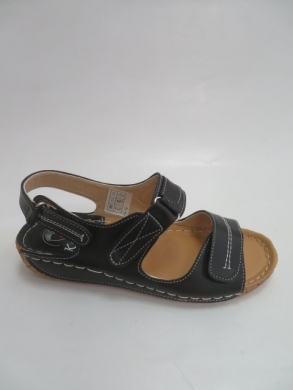 Sandały damskie na koturnie (36-41) 13085 BLACK