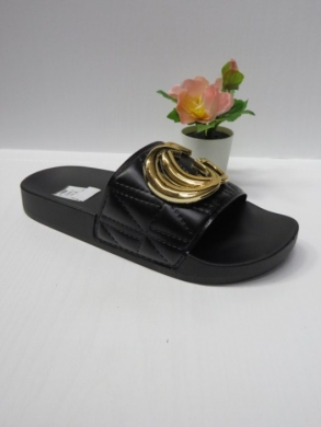Klapki damskie na płaskim (37-41) 3308-1 BLACK