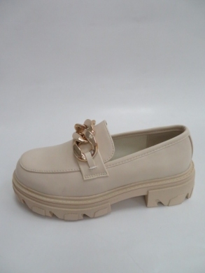 Mokasyny damskie na koturnie (36-41) F08 BEIGE