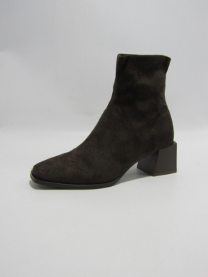 Botki damskie na obcasie (36-41) 9569A-1 BROWN