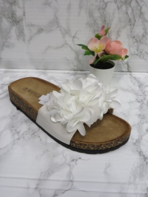 Klapki damskie na płaskim (36-41) LS049 WHITE
