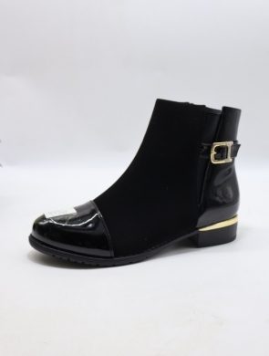 Botki damskie ocieplane na płaskim (36-41) AXHX-95 BLACK
