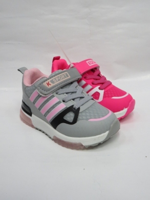 Buty sportowe dziewczęce (20-25) E10-2 RED/PINK/GREY LAMPA