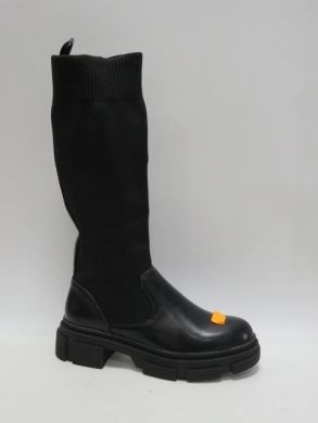 Kozaki damskie na płaskim (36-41) 888-30 BLACK