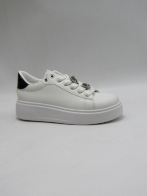 Buty sportowe damskie na płaskim (36-41) EV-392 WHITE/BLACK