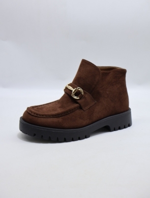 Botki damskie na płaskim (36-41) DF214 BROWN
