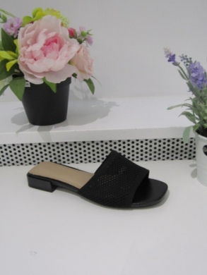 Klapki damskie na płaskim (36-41) C329 BLACK