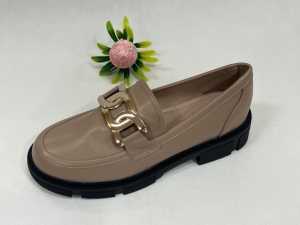 Mokasyny damskie na koturnie (36-41) W-197 KHAKI