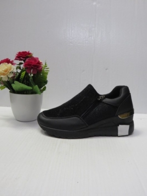 Buty sportowe damskie na koturnie (36-41) 6823-21 ALL BLACK