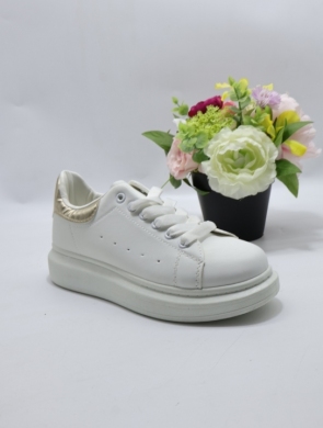 Buty sportowe damskie na płaskim (36-41) BO-632 WH/GOLD