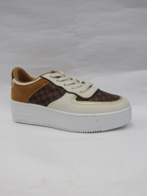Buty sportowe damskie na płaskim (36-41) AB956 BROWN