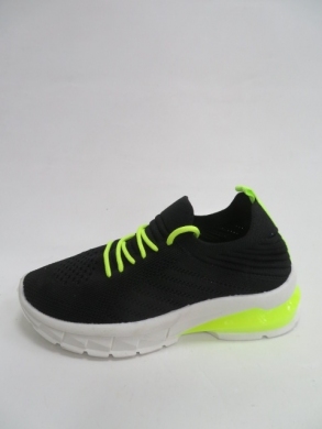 Sneakersy damskie niskie (36-41) 8067  BLACK/GREEEN