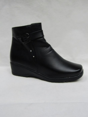 Botki damskie ocieplane na koturnie (37-42) B03 BLACK