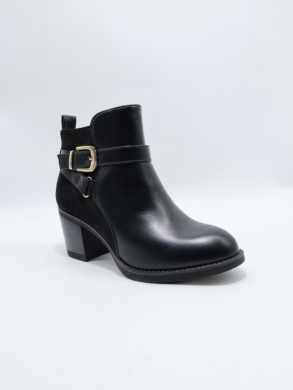 Botki damskie ocieplane na obcasie (36-41) 588-53 BLACK