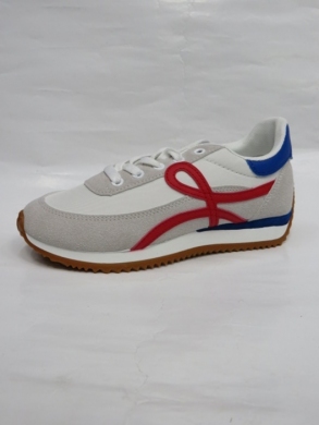 Buty sportowe damskie na płaskim (36-41) 8728 WHITE/RED