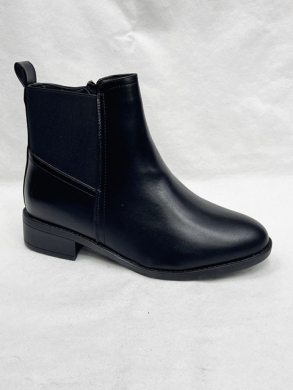 Botki damskie ocieplane na płaskim (36-41) Z622-6 BLACK